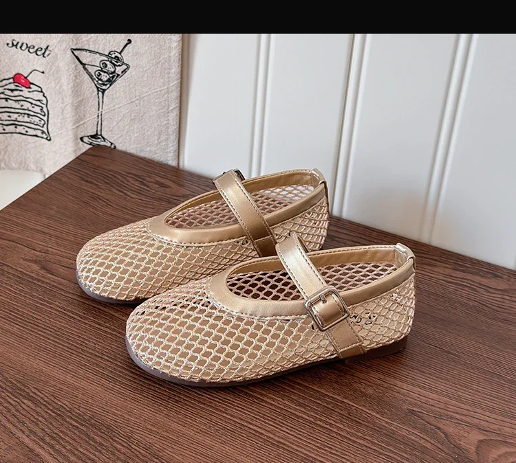 JGSHOWKITO Kleinkind Mädchen Mesh-Sandalen Sommer Knöchelriemchen-Schuhe Rutschfeste Kinder Prinzessin Outdoor Strand-Sandalen Netz Atmungsaktiv Weich – Detail 7