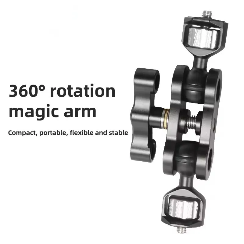 

Articulating Magic Arm BEXIN TM-5 с двойной шаровой головкой для штатива, зажим для телефона, винт 1/4 дюйма для светодиодной подсветки, ЖК-монитор, микрофон