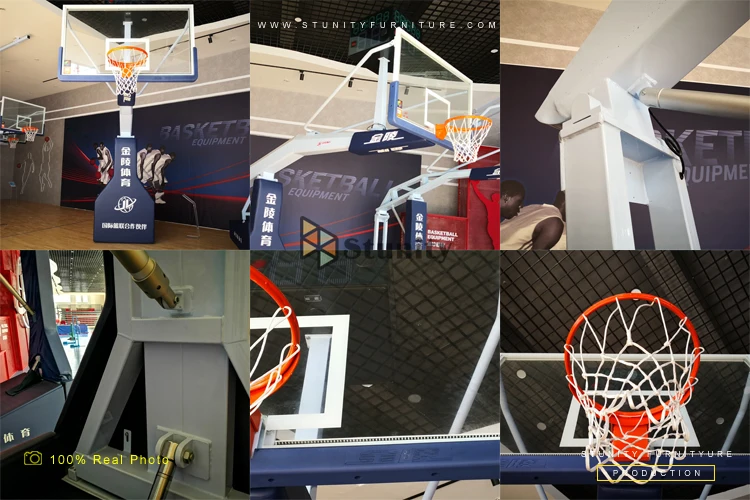 Stunity Newest Modified FIBA Approval Intelligent Basketball Backstop Stand
