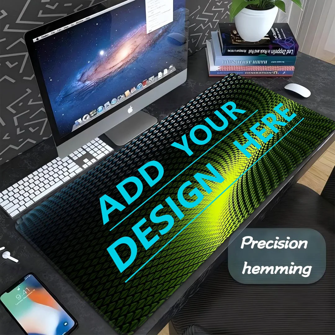 Printed custom mouse pad. Scratch resistant. Firm grip keeps pad fixed on desks