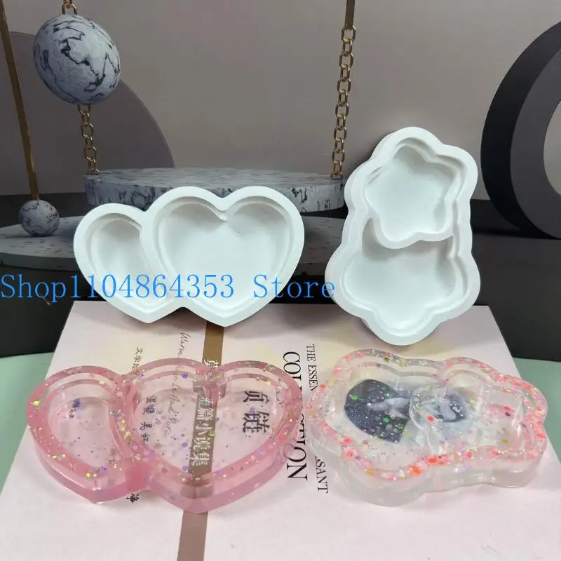 652f stars/love heart tray uv epoxy resin mould Quicks and tray transing tool