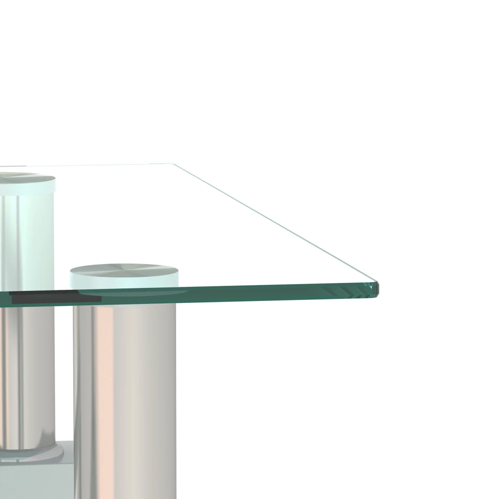 Modern Tempered Glass Tea Coffee Table Home Sofa Ins End Table, Square Side Table for Living Room Furniture image 4