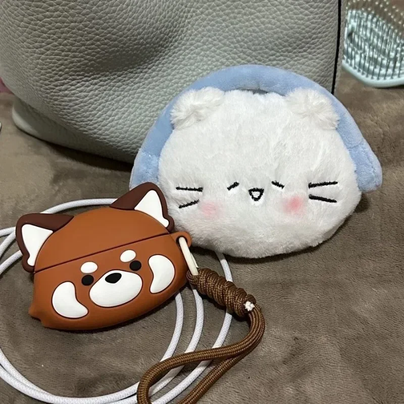 MOBO Cute Plush Wallets for Women Small Original Designer Kawaii Lolita Coin Purse Cartoon Fashion Earphone New Elegant Wallet