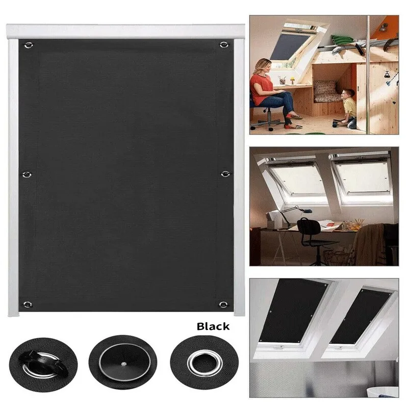 Oxford Cloth Suction Cup Curtains Roof Skylight Sunshade Cover Temporary Easy Portable Folding Travel Curtains UV Protection