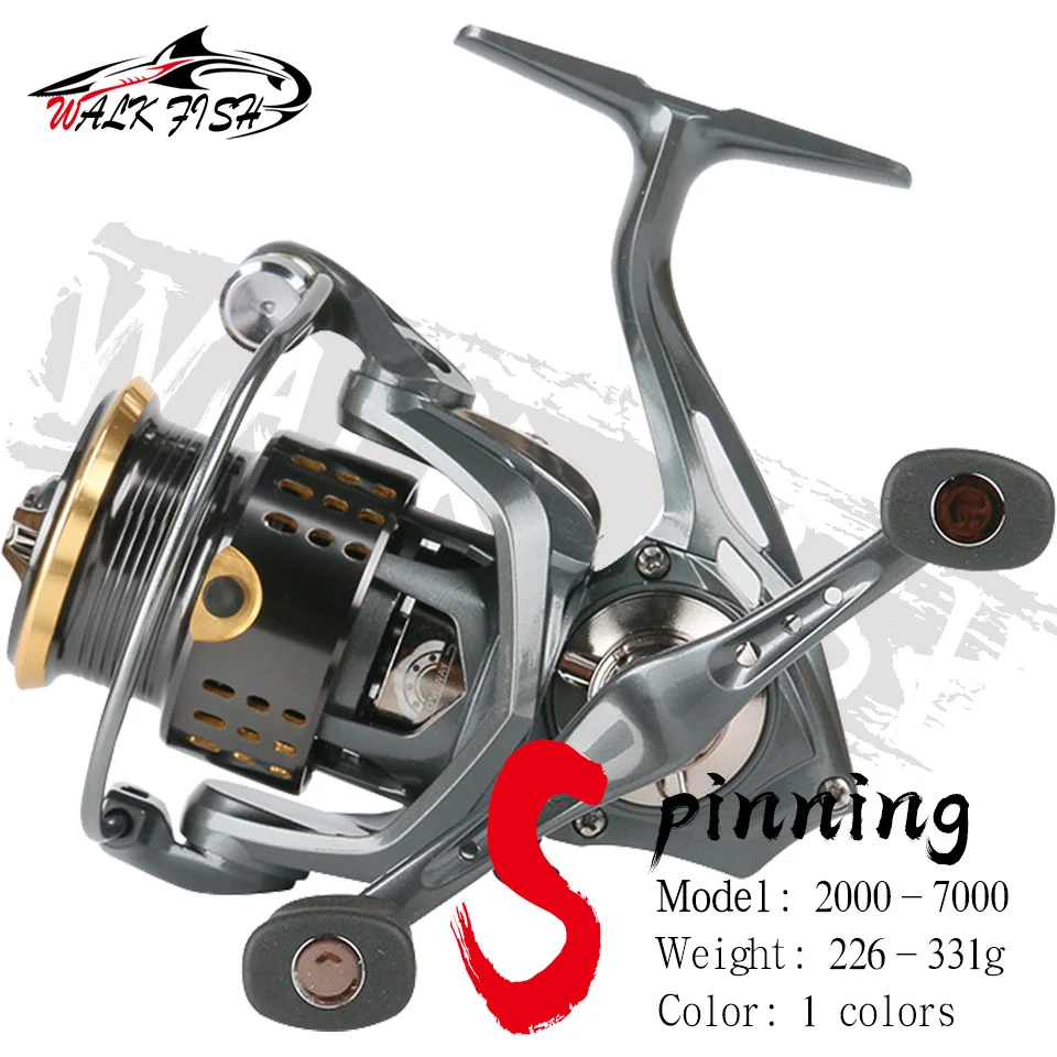 WALK FISH Ultralight 5.2:1 Surfcasting Spinning Reel Saltwater Jigging Fishing Reels 2000-7000 Newest Spinning Fishing Reel