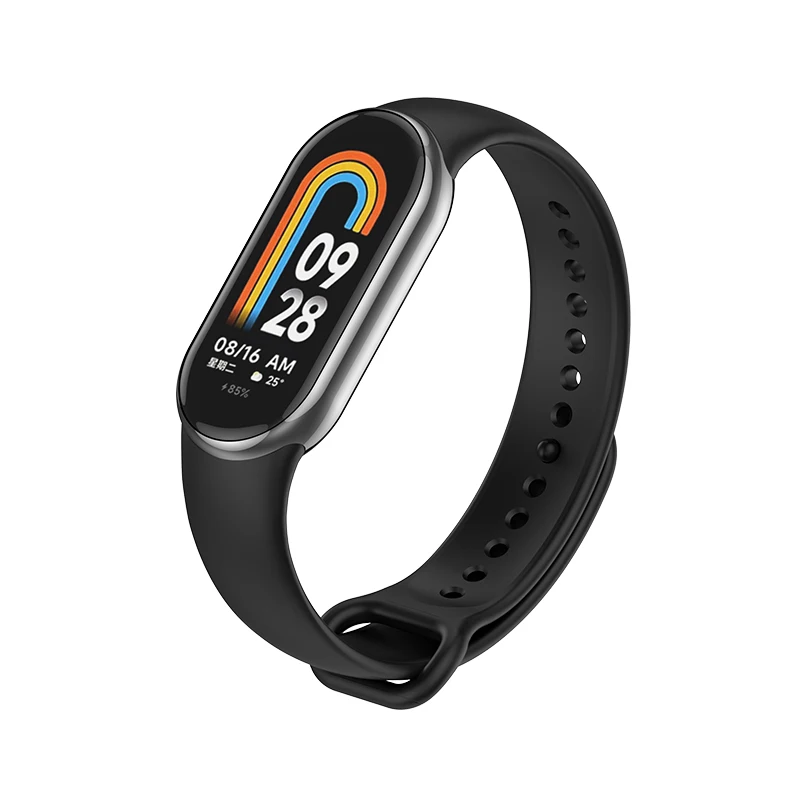 Siliconen bandje voor Xiaomi Mi Band 9 8 bandje NFC sport rubberen armband polsbandje Pulseira Correa Xiaomi Smart Band 10 accessoires