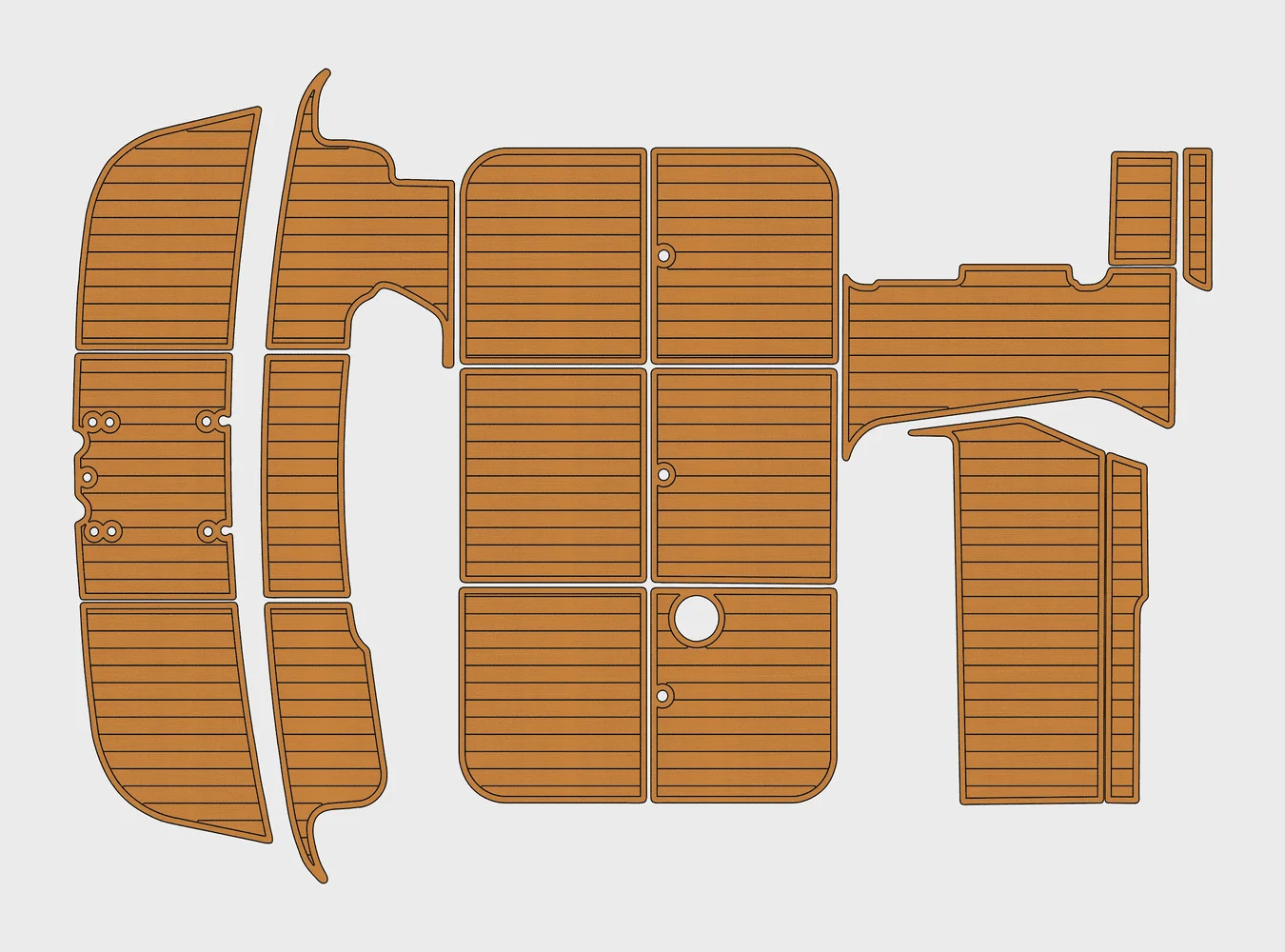 

1994-1999 Sea Ray Sundancer 370 1/4" 6mm EVA foam Non-Slip PVC Teak Decking marine Mat seadek aqua carpet Marine Floor