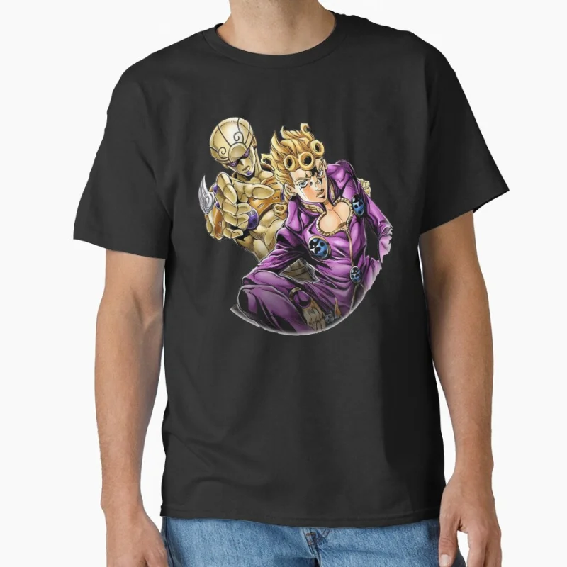 

The strongest stand of All time JJBA 80s Manga Jojos bizarre adventure Anime t shirt for men Large size Tops S-6XL 100% cotton