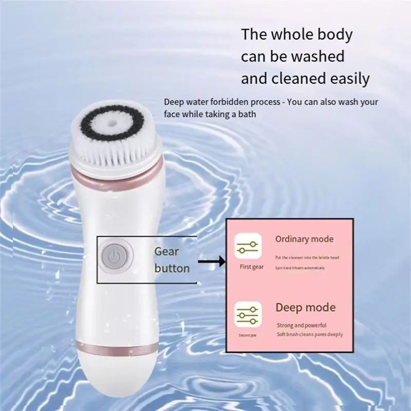A04V Oplaadbare gezichtsreinigerborstel Elektrisch gezichtsreinigingsapparaat Zachte peeling