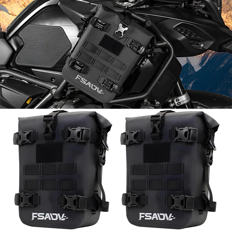 

2025 NEW Frame Crash Bars Waterproof Bag Repair Tool Placement Bag For Suzuki For BMW R1200GS For Yamaha TENERE700 Motorcycl Bag