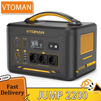 VTOMAN Jump 2200 Portable Power Station, 1548Wh LiFePO4 Battery, 2200W AC Output, Expandable to 3096Wh