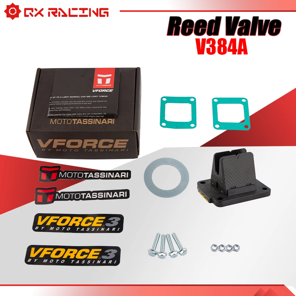 Accessori moto V-Force 3 Valvola lamellare V384A Kit per Kawasaki KX80 KX85 KX100 e Suzuki RM100 Modenas Dinamik 125 Tutto l'anno