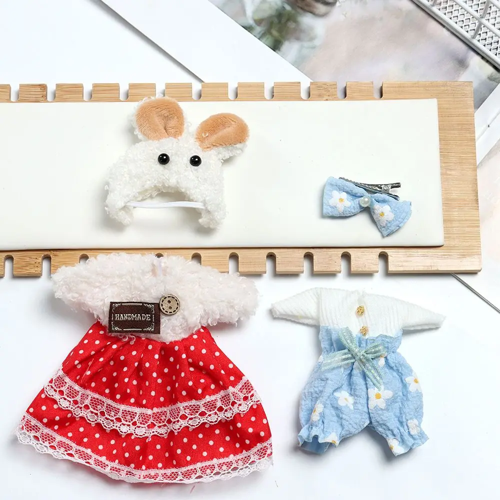 DIY Fabric Sewing 16~17cm Dolls Dress  Lace Skirt Summer  Clothes