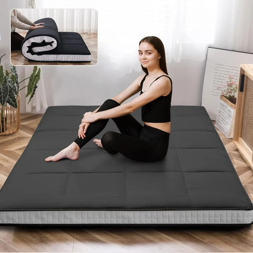 

Japanese Floor Mattress Mattress, Foldable Topper Thicken Tatami Mat Roll Up , Folding Sleeping Pad Breathable Floor Lounger