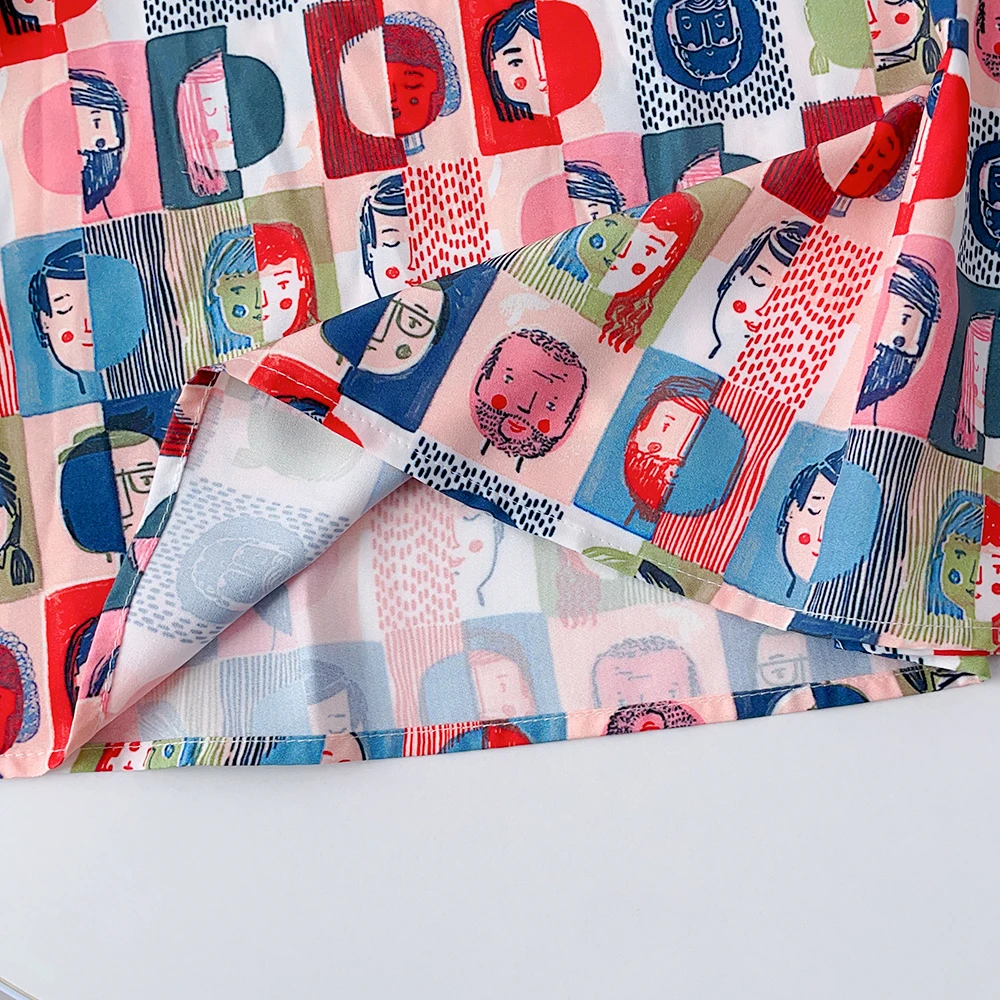 الفتيات عارضة لطيف ازياء مجردة نمط طباعة أكمام فستان الأميرة 1 قطعة صيف جديد 3-7 سنوات الاطفال أزياء الملابس #6