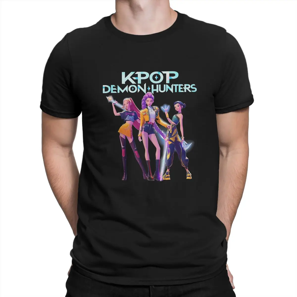 

KPop Demon Hunters Anime Style Polyester TShirt Top Quality Hip Hop Gift Clothes T Shirt Stuff