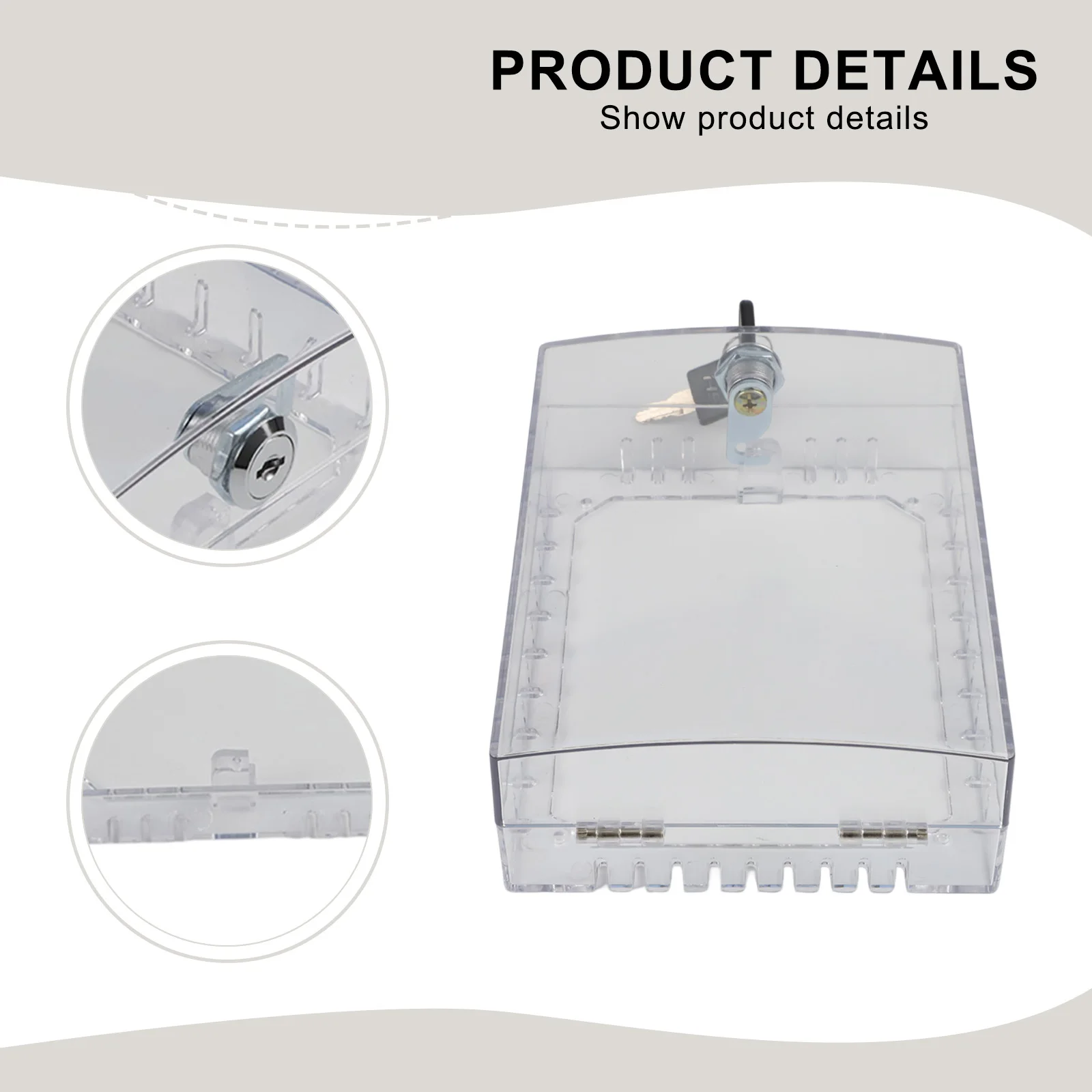 Home Installation Office Setup Transparent Transparent Lock Box Keyed Lock Box Simple Installation Process Secure Locking System