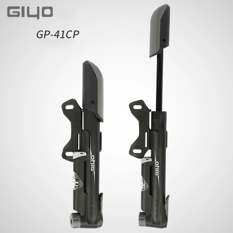 GIYO GP-41CP Bike Portable Pump 21cm EIEIO 120psi Plastic Mini Inflator With Gauge Presta/Schrader Valve Bicycle Accessories