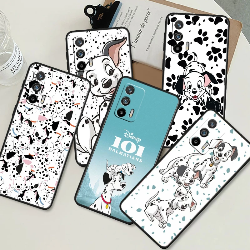 Disney 101 Dalmatians Black Phone Case For OPPO Realme 10 C2 3 11 20 21 31 30 33 35 55 X2 GT Pro Plus Master Funda Shell Cover