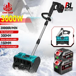 Brushless 2500W/3000W Electric Snow Plow Cordless Snow Sweeper Garden Street Courtyard Cleaning Tool For Makita 18V Battery Pin