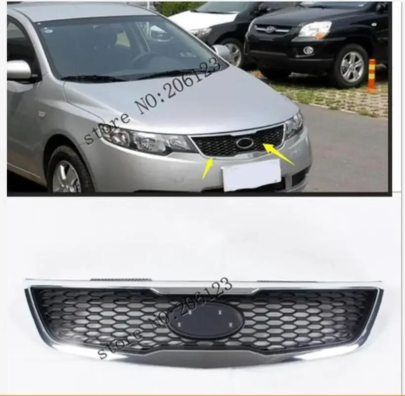 

Car avant Grill Grille cas avec une bande pour For 2009-2012 for KIA Cerato/Forte Very good quality