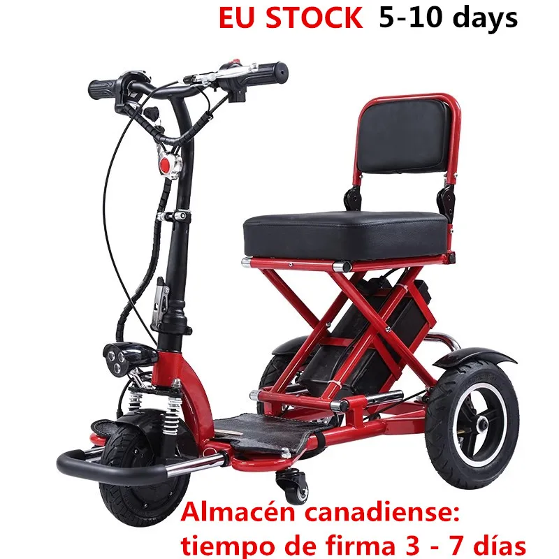 Folding Electric Tricycle for Seniors,Mobility Scooters,3 Wheeler Trike,40-50km,350W,20km,H3-7 Days Delivery,EU,MX,CA Warehouse