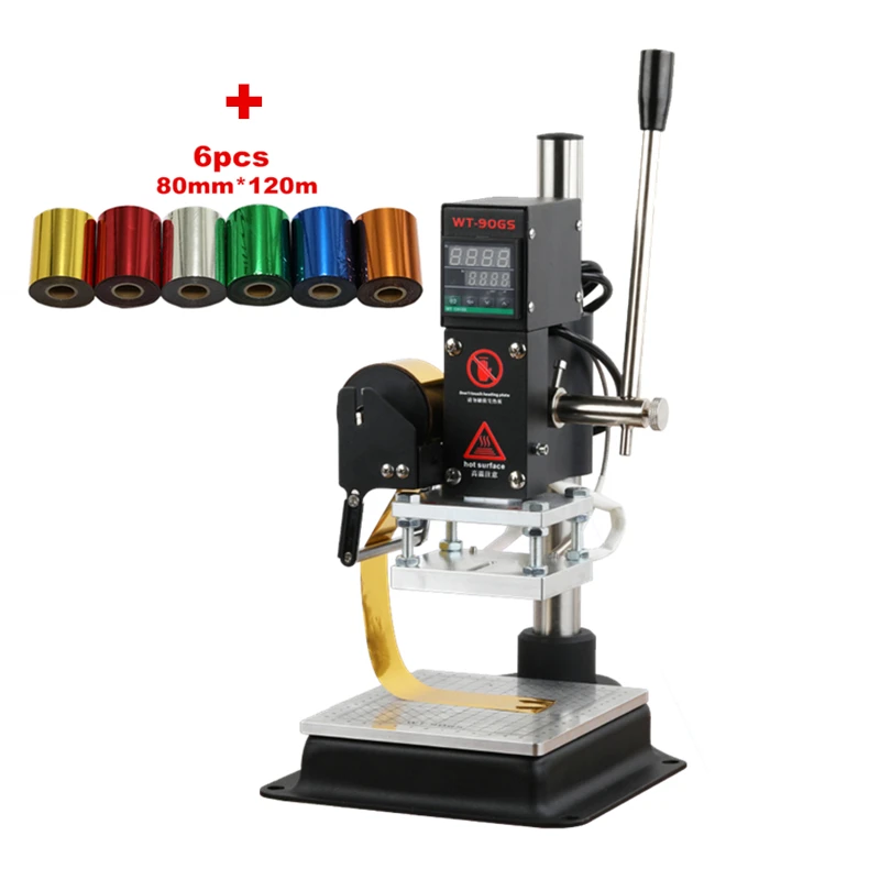 Bronzing Machine Hot Stamping Machine Manual Embossing Machine with Hot Stamping Foil  gilded paper HS foil for PVC Leather