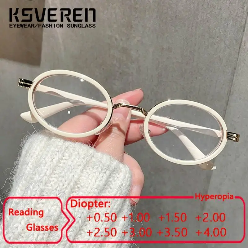 

Oval Small Frame Anti Blue Light Reading Glasses Women Men Designer Prescription Sunshade Eyewear +1.0 +1.5 +2.0 +2.5 +3.0 +4.0