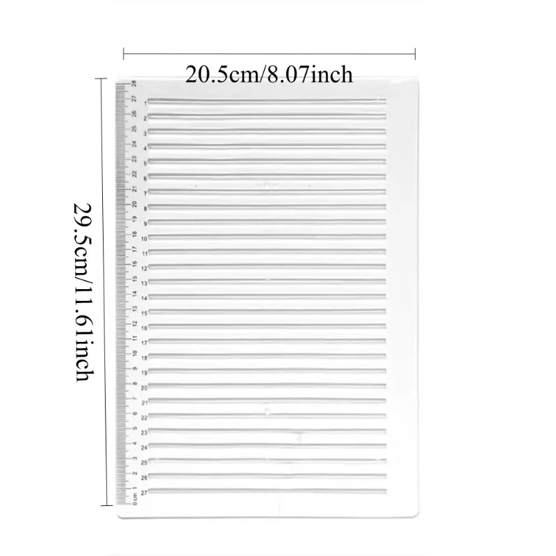 1Pc High Quality Transparent Ruler for Students A4 Homework Calligraphy Template Stationery