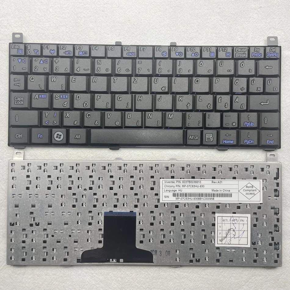 Hungarian Laptop Keyboard For TOSHIBA NB100 NB101 NB105 MP-07C63HU-930 6037B0036610 HU Layout