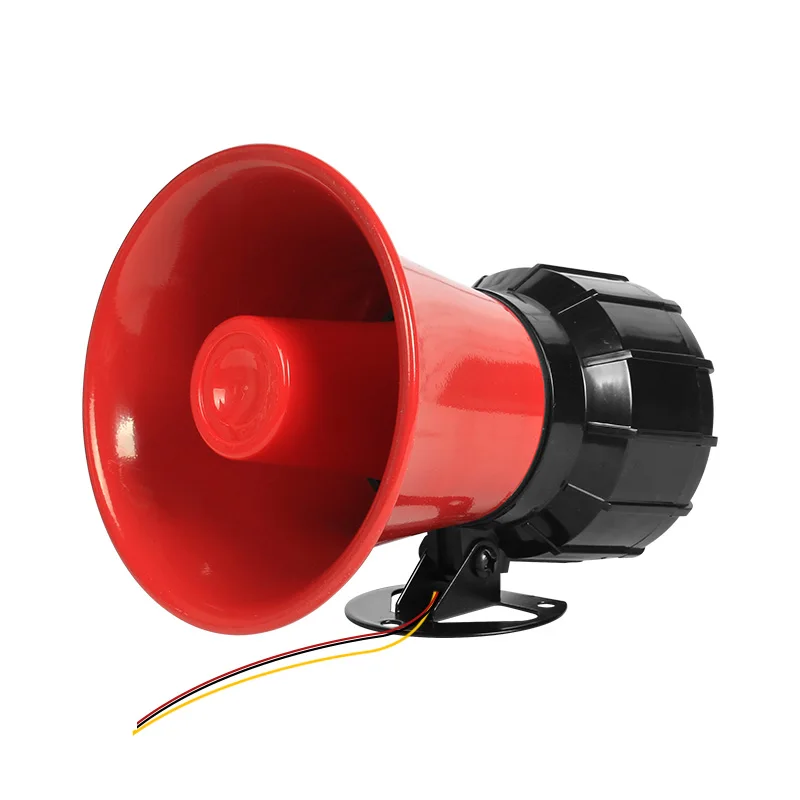 30W Buzzer, 120 High-Decibel Alarm, Water Truck Horn, Anti-Theft Alarm, Industrial Warning Horn, Rainproof, MP3, YX00L-R