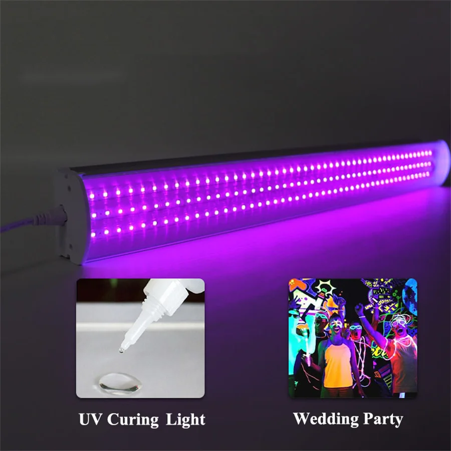 Imagem -04 - Black Light 10w Bar Led Blacklight Wall Washer Light Tapeçaria Fluorescente Poster Pintura Corporal Brilho Partido uv Luz de Tira 60 120cm