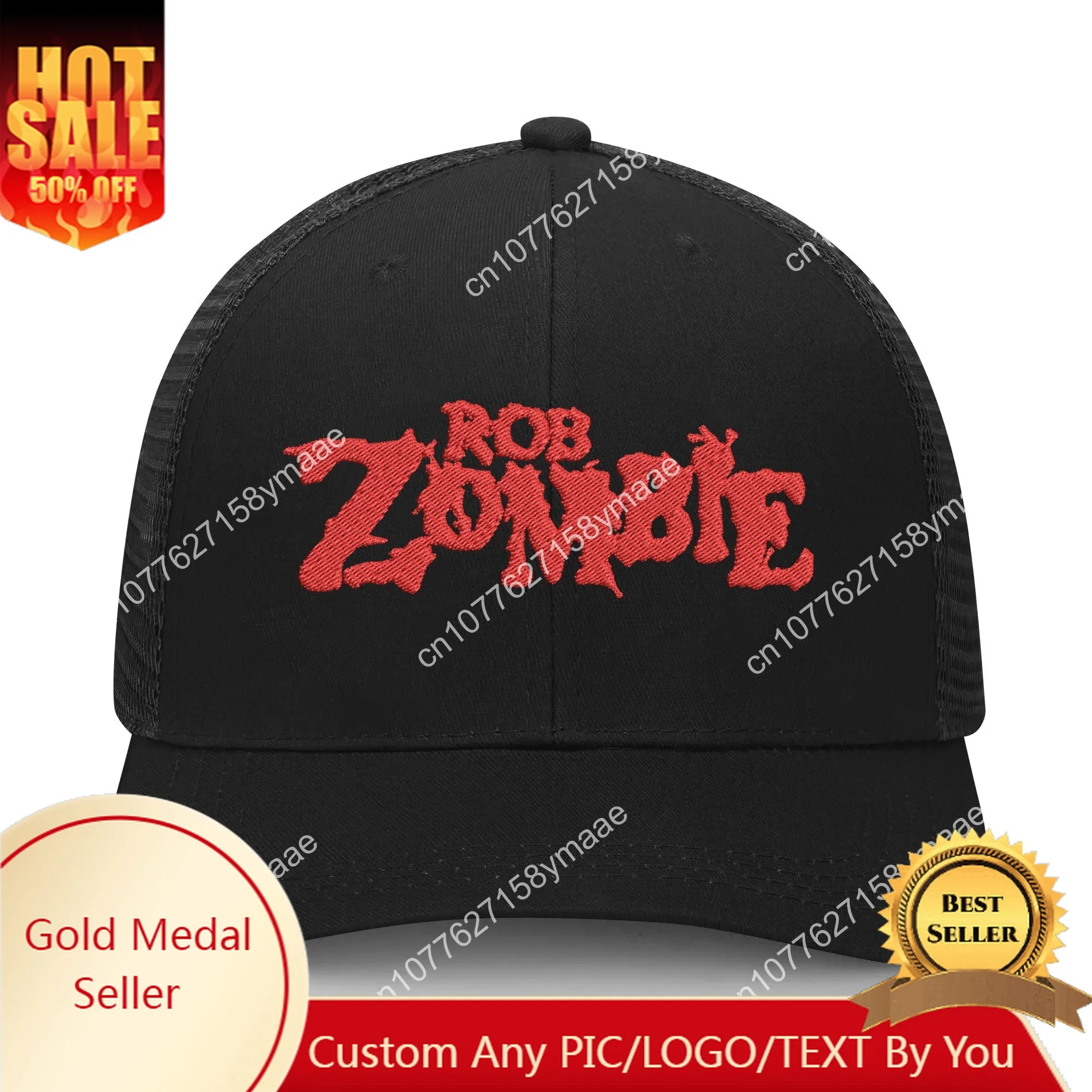 Rob Zombie Singer Embroidery Hat Mens Womens Sports Baseball Hat Hellbilly Deluxe Breathable Summer Headwear Custom Made Caps