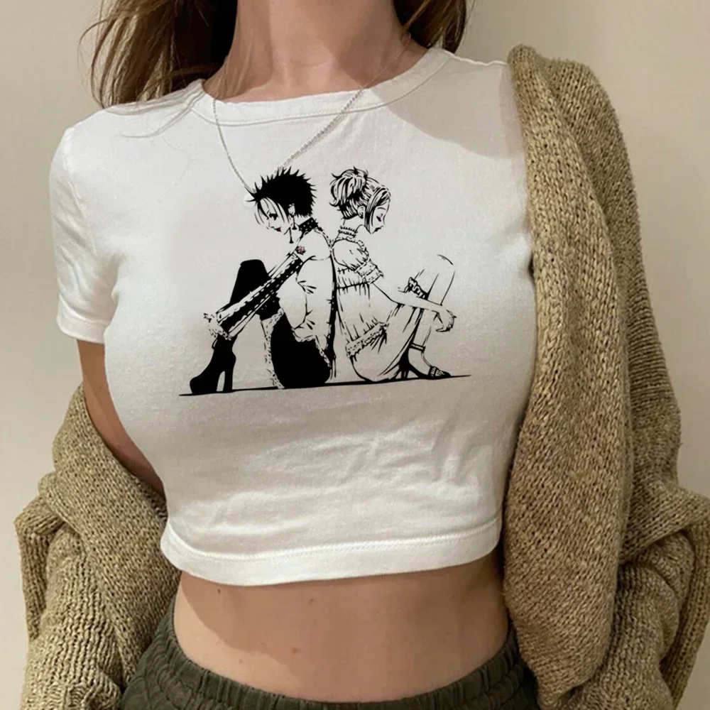 

nana anime kawaii dos desenhos animados camiseta feminina harajuku estética corp topo casual tshirt moda y2k feminino t camisa