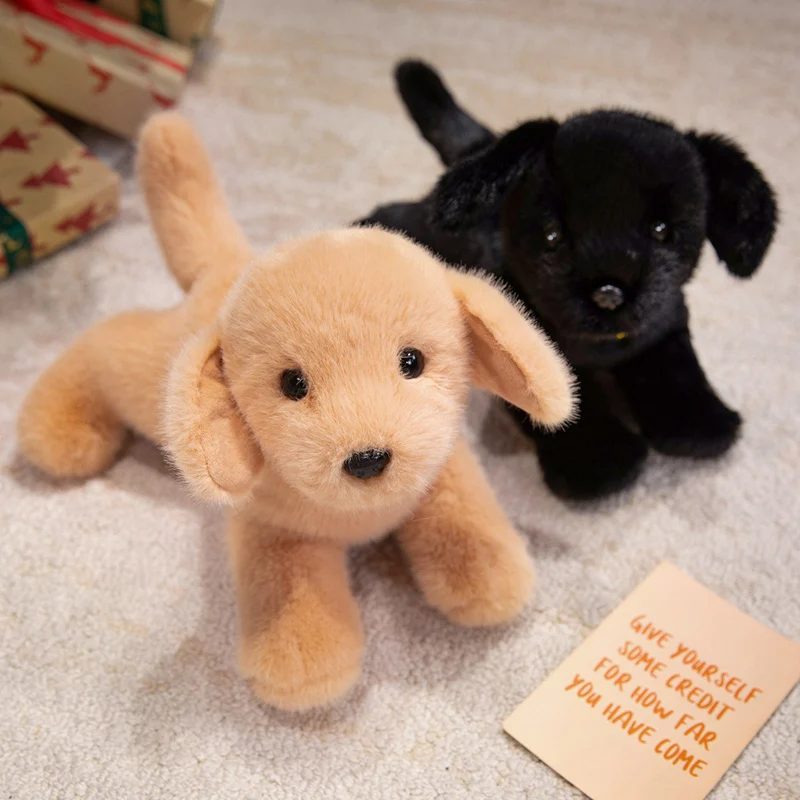 Simulação labrador cão brinquedo de pelúcia recheado realista golden retriever animais filhote de cachorro boneca fofinho travesseiro presente aniversário natal