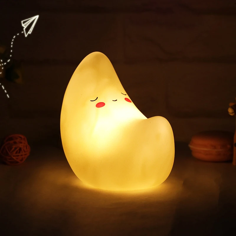 Lampe LED licorne en Silicone pour chambre à coucher, design créatif, lampe de chevet colorée avec batterie, design de dessin animé, cadeau idéal pour les enfants et les bébés