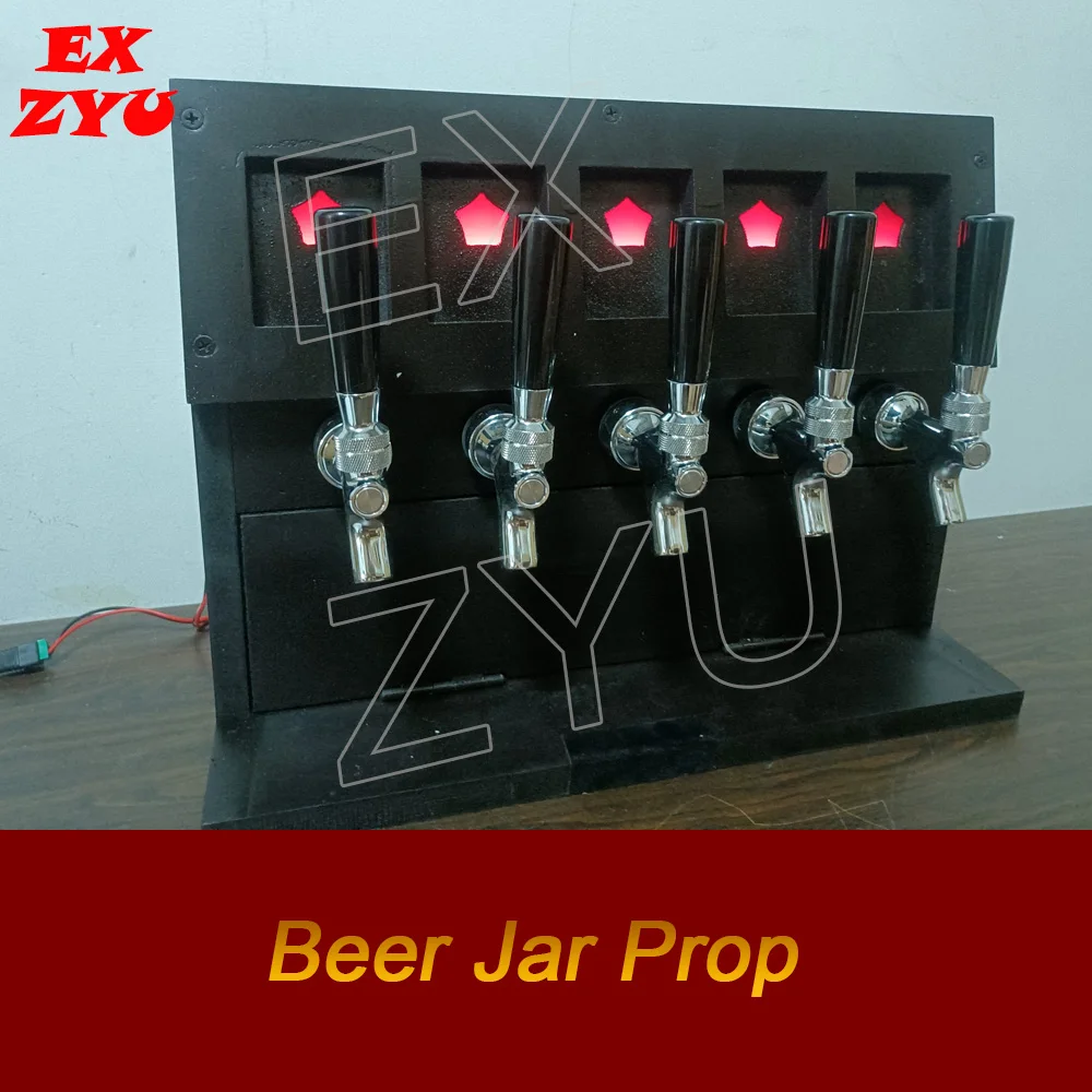 

Beer Jar Prop Real Life Escape Room Turn Switch on to Light on the Indicator Lights and Unlock EXZYU