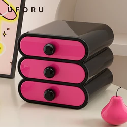 UFORU Drawer type storage box Household advanced sense dressing table divided cell large capacity cosmetics storage rack