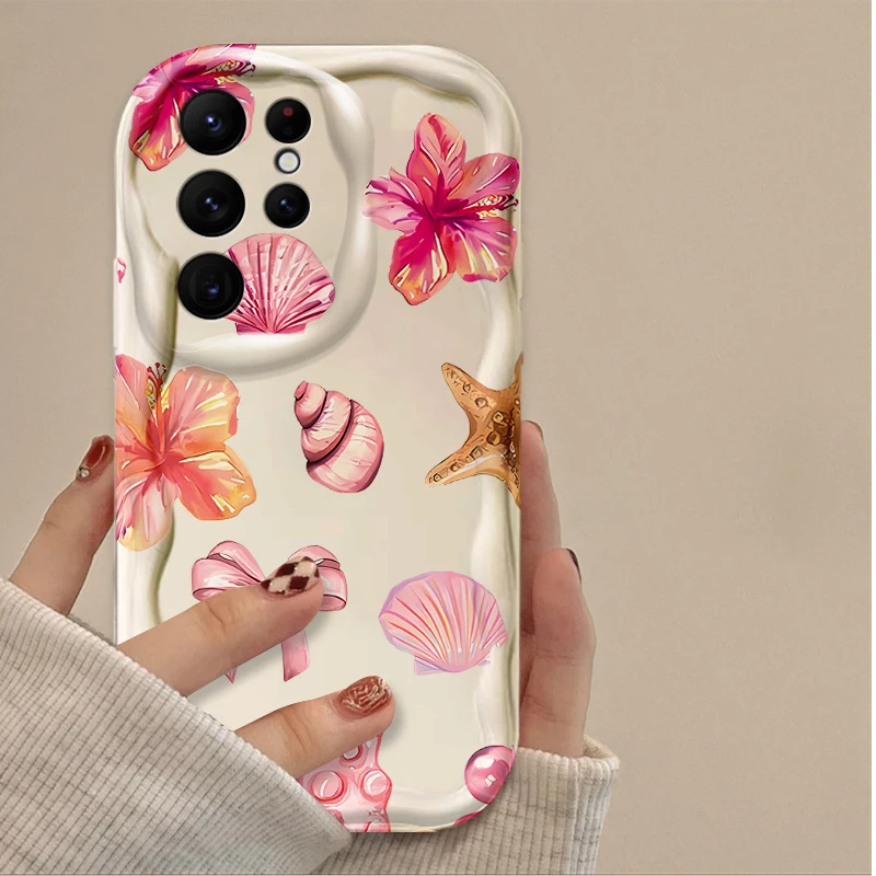 Clear Case For Samsung Galaxy S24 S25 Ultra S23 S22 S21 Plus FE A56 A36 A26 A16 A06 A15 A25 A35 A55 5G Colorful Marine Organism