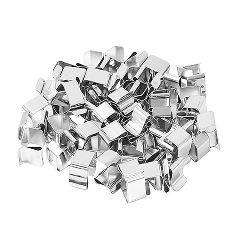 50 Uds Clips para canalones para colgar luces exteriores Clips de luz navideña para luces de cadena exteriores Clips para canalones resistentes a la intemperie