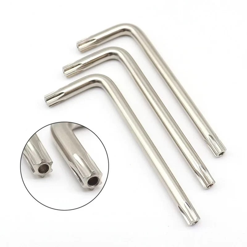 1~50pcs T10 T15 T20 T25 T30 T40 Six Lobe Torx Head Tamper Proof Security Bolt Hole Screwdriver Screw Driver Key CR-V Wrench
