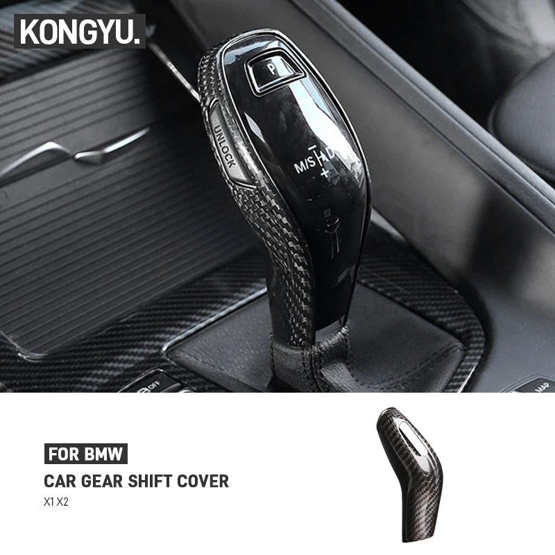 

Car Carbon Fiber Gear Stick Shift Knob Trim Cover Sticker For BMW X1 F48 X2 F47 2020-2024 1 Series 2020-2024 2 Series 2018 2019
