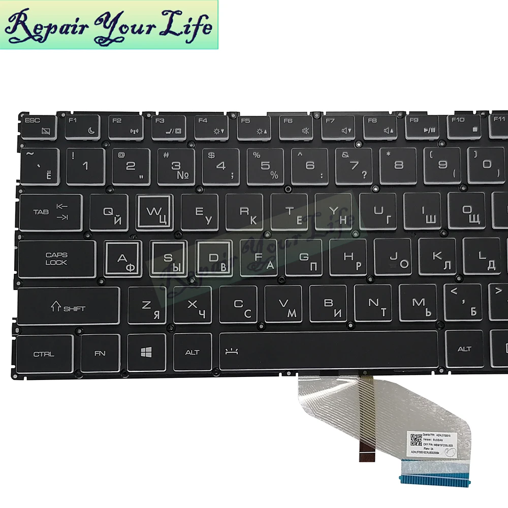 Imagem -05 - Teclado Retroiluminado para Thunderobot 911 ar d Onda 911 ar x xd xl xs x Caçador Selvagem d Eua Russo Espanhol Aenl5p00010