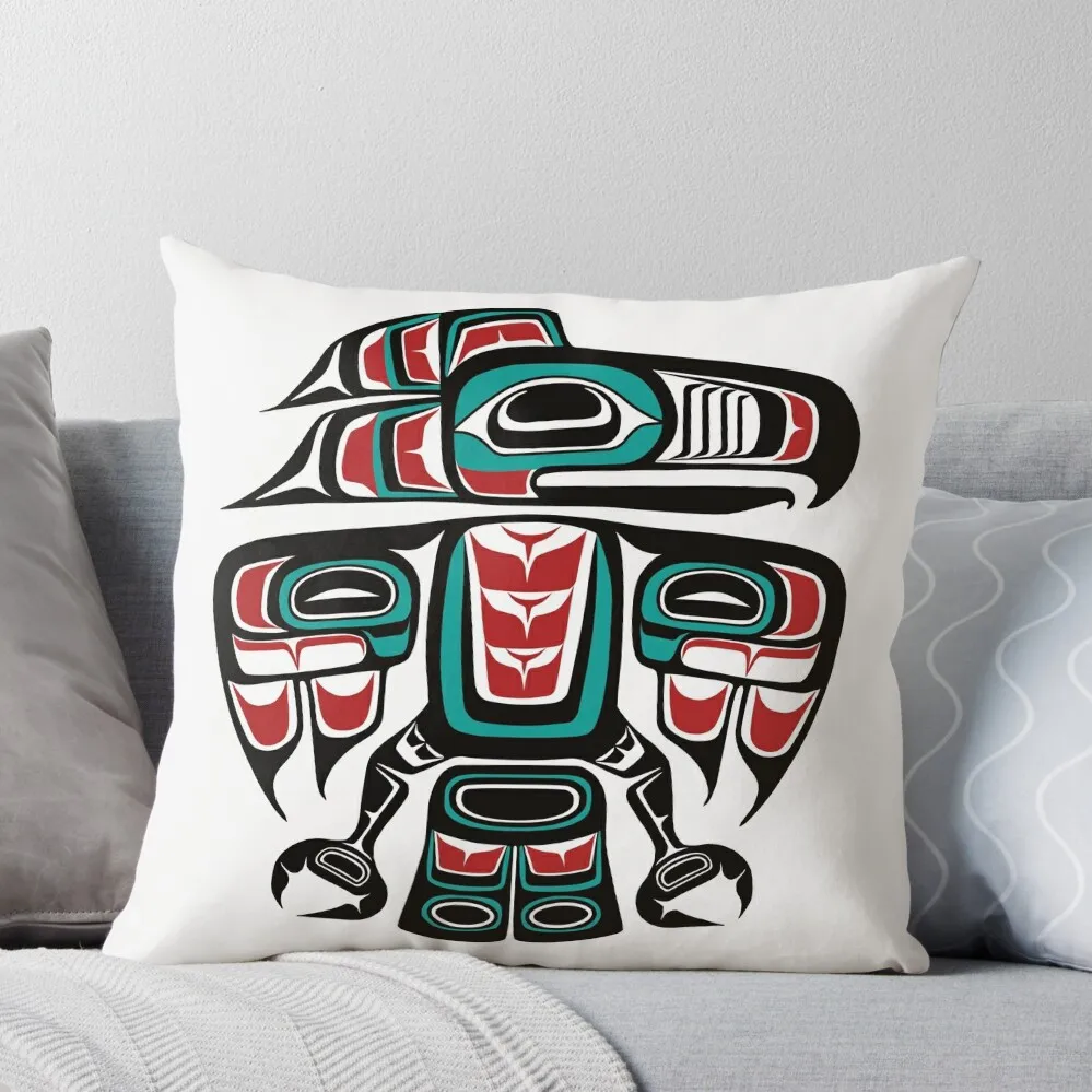 Haida Tlingit Native Raven Totem Throw Pillow Sofa Cushion Cover Sofa Cushion Christmas Throw Pillows Covers