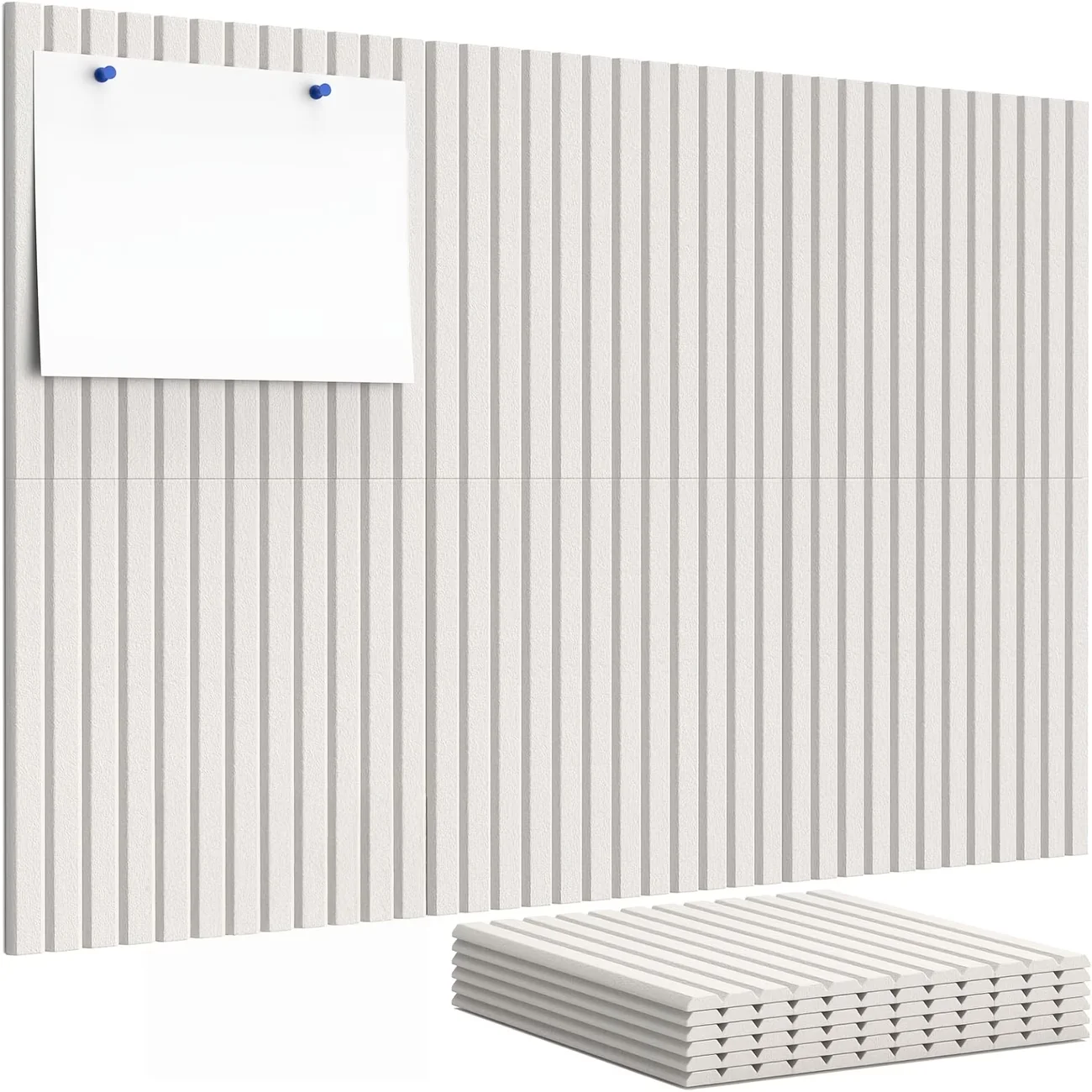 6pcs Soundproofing Wall Panel Felt Polyester Self-adhesive Soundproofing Panel KTV Room Recording Studio Soundproof Pads