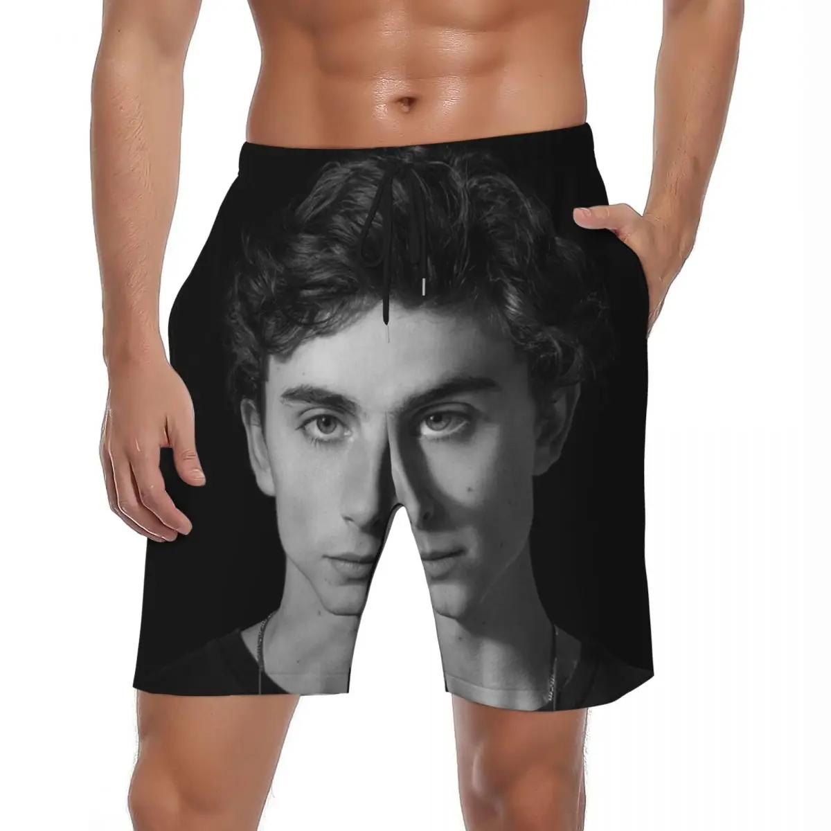 

Swimsuits T-Timothee Chalamets Gym Shorts Summer Handsome Actor Y2K Funny Beach Short Pants Men Sports Fast Dry Beach Trunks