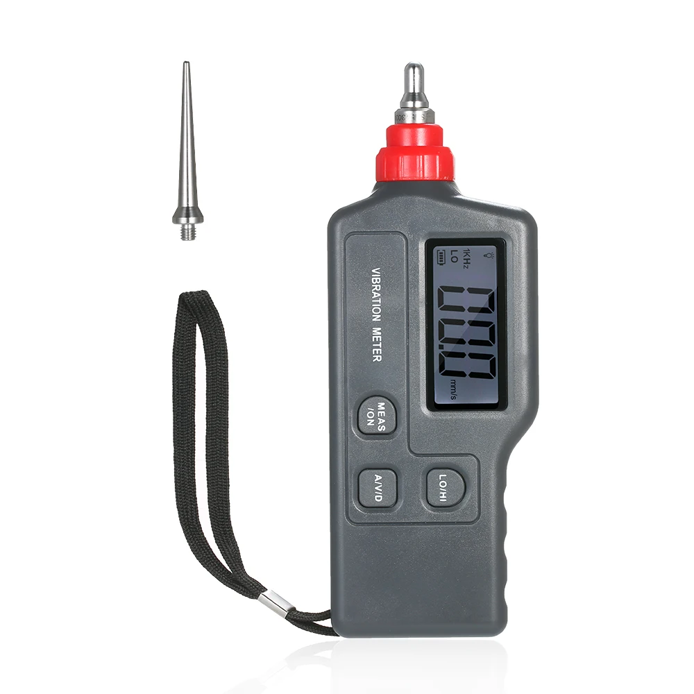 Vibration Meter Portable Digital Vibration Meter with LCD Screen Vibration Analyzer Tester AC Output Acceleration/Velocity