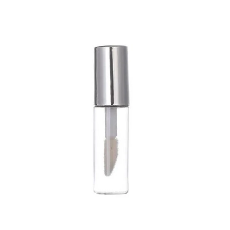 1MLRose Gold Empty Lip Gloss Tube, Plastic Elegant Liquid Lipstick Container,Round Mini Lipgloss Sample Bottle Black