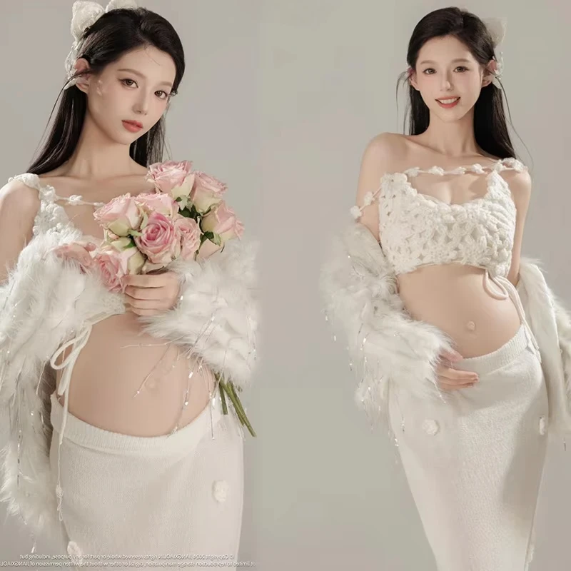 ensemble-de-3-pieces-en-tricot-blanc-pour-seance-photo-de-maternite-ensemble-simple-et-elegant-pour-femmes-enceintes-photographie-en-studio-vetements-pour-portrait