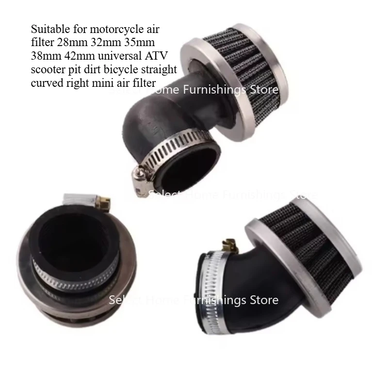 

Suitable for Motorcycle Air Filter 28mm 32mm 35mm 38mm 42mm Universal ATV Scooter Pit Dirt Bicycle Straight Curved Right Mini